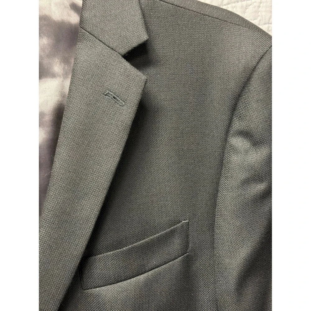 Joseph Abboud Loro Piana Super 120s Wool Blazer Mens 40 Short Black‎ Sport Coat